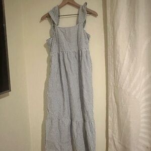 Striped Sleeveless Maxi Dress